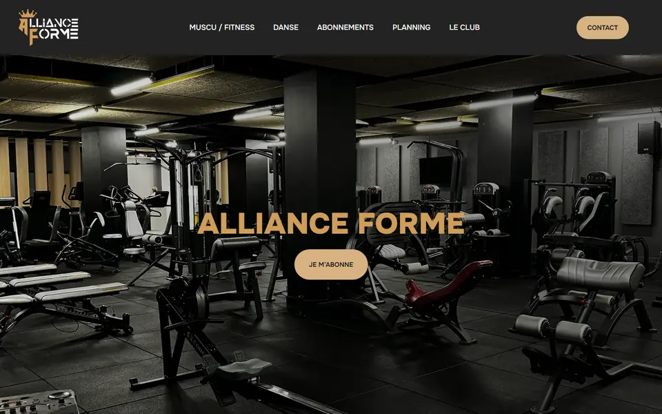 Capture d’écran du site Alliance Forme