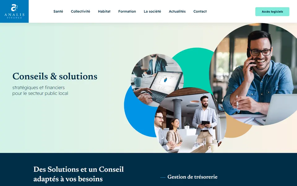 Capture d’écran du site Analis Finance