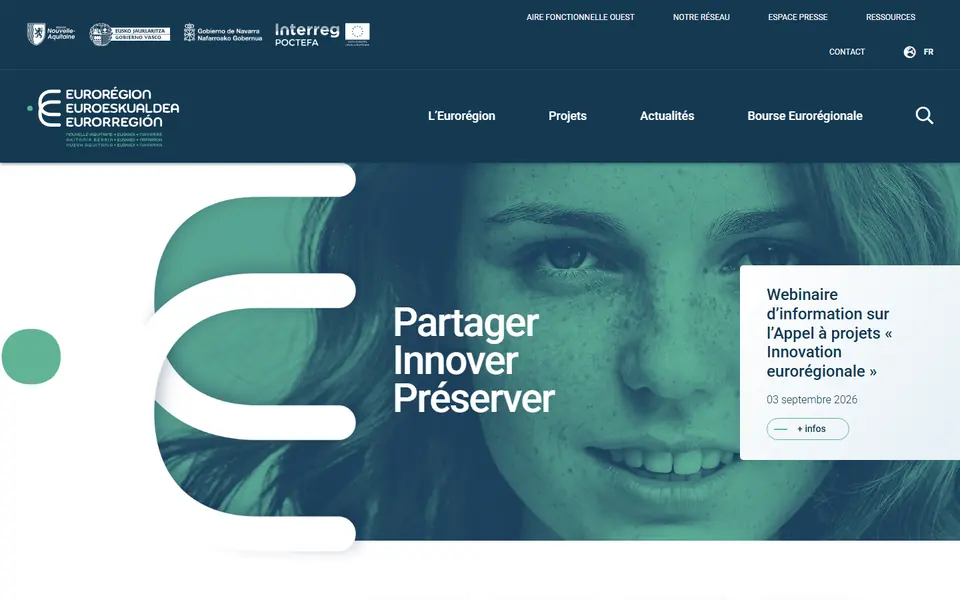 Capture d’écran du site Eurorégion NAEN